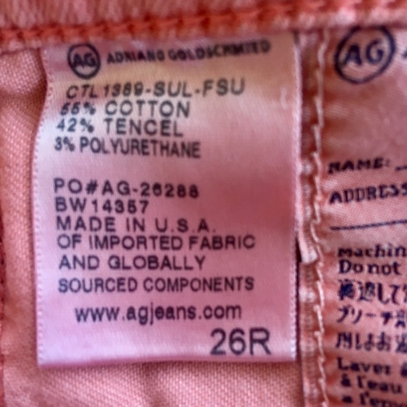 Adriano Goldschmied Jeans, Like New Salmon Color - Picture 4 of 7